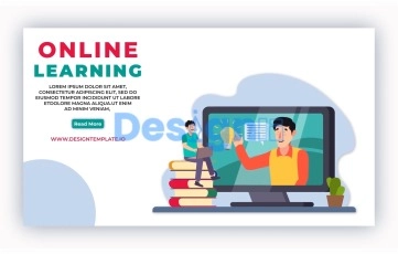 Online Learning Landing Page After Effects Template