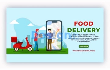 Food Delivery Landing Page After Effects Template 02