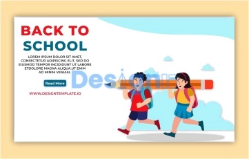 Back To School Landing Page After Effects Template 02