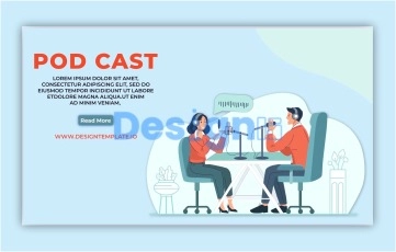 Podcast Landing Page After Effects Template