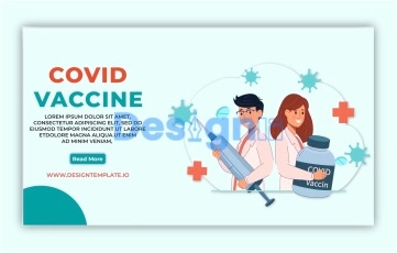 Covid Vaccine Landing Page After Effects Template