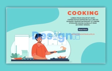 Cooking Landing Page After Effects Template