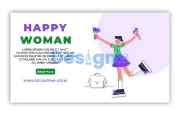Happy women's Landing Page After Effects Template