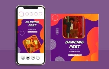 Dancing Festival Instagram Post After Effects Template 02