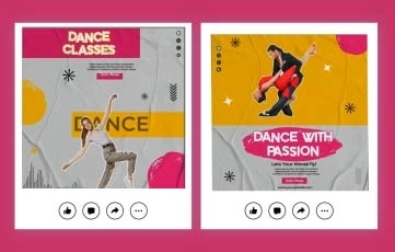 Dance Academy Instagram Post After Effects Template