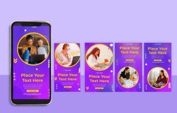 Online Education Promotion Instagram Story After Effects Template