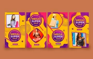 Mega Sale Instagram Story After Effects Template
