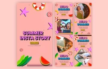 Summer Instagram Story After Effects Template