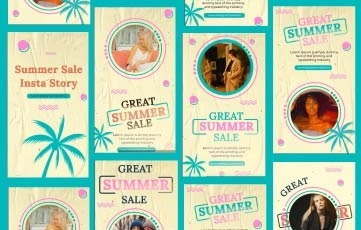 Summer Sale Instagram Story After Effects Template