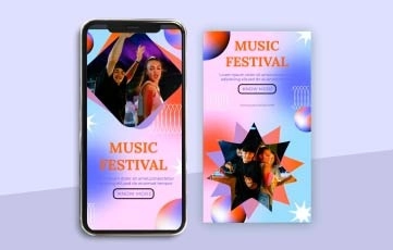 Music Festival Instagram Story After Effects Templates
