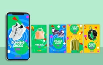 Funky Color Product Instagram Story After Effects Templates