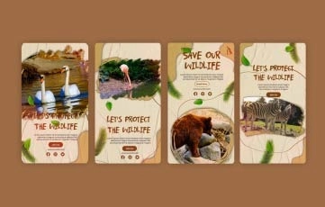 Save The Wildlife Instagram Story After Effects Templates