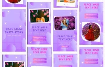 Puple Love Instagram Story After Effects Template