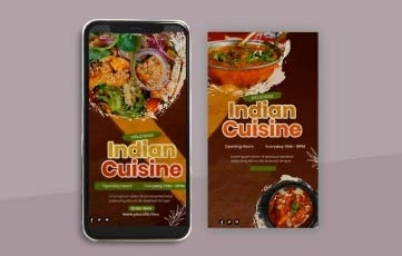 Indian Food Instagram Story After Effects Template