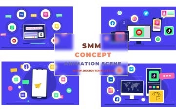 SMM Concept Animation Scene After Effects Template