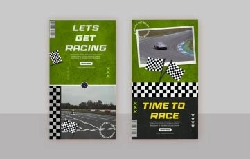 Racing Car Instagram Story After Effects Template