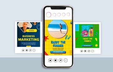 Summer Vibes Instagram Post After Effects Template