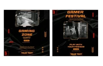 Gaming Zone Instagram Post After Effects Template