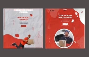 Delivery Business Instagram Post After Effects Template