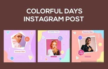 Colorful Days Instagram Post After Effects Template