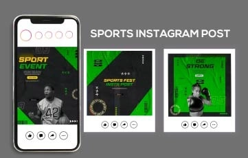Sports Instagram Post After Effects Template 02