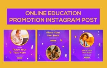 Online Education Promotion Instagram Post After Effects Template