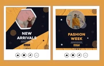 Winter Fashion Instagram Post After Effects Template