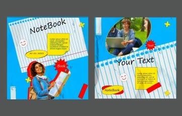 Note Book Instagram Post After Effects Template