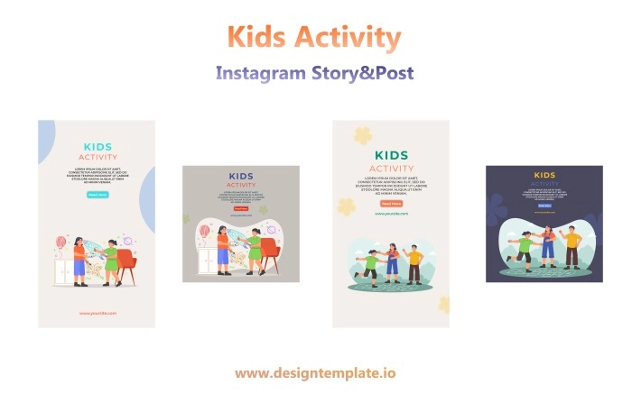 Kids Activity Instagram Story After Effects Template