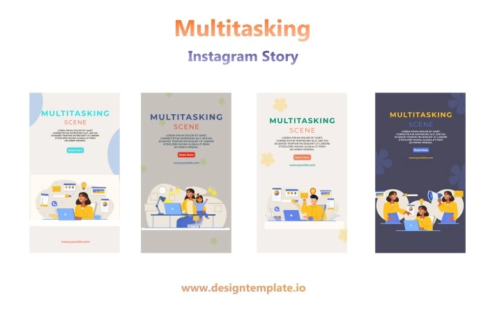 Multitasking Instagram Story After Effects Template