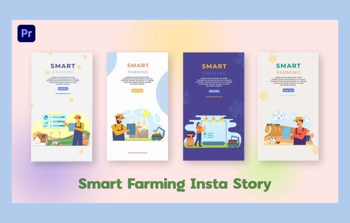 Best Smart Farming Animation Instagram Story Premiere Pro Template