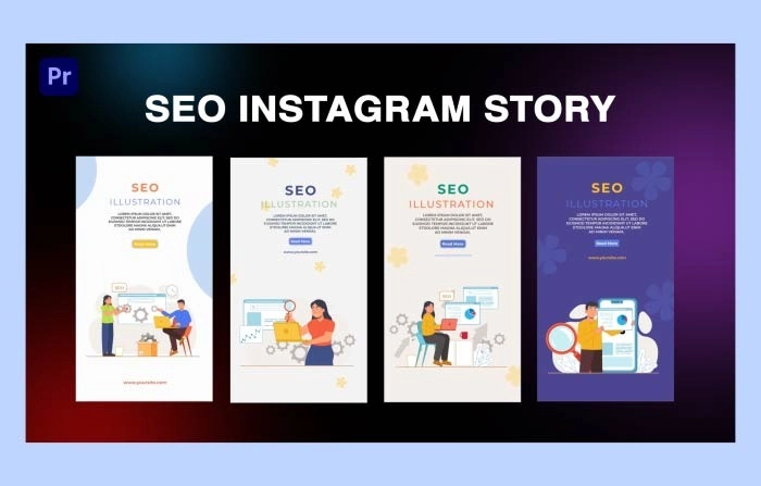 SEO Animation Instagram Story Premiere Pro Template