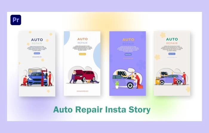 Auto Repair Animation Instagram Story Premiere Pro Template