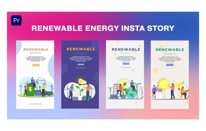 Renewable Energy Animation Instagram Story Premiere Pro Template