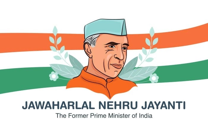 Vector Image Of Jawaharlal Nehru Jayanti image