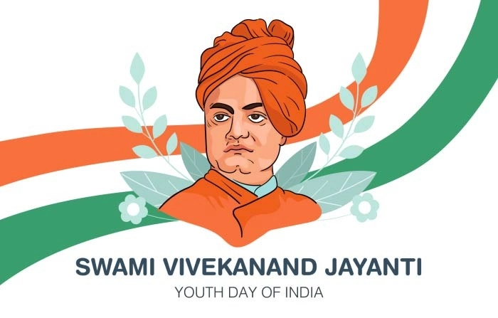 Happy Swami Vivekanand Jayanti Vector Illustration Image image