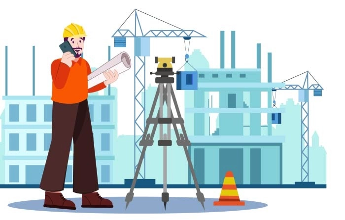 Premium Vector Set With Civil Engineering Construction Workers Architect Illustration image