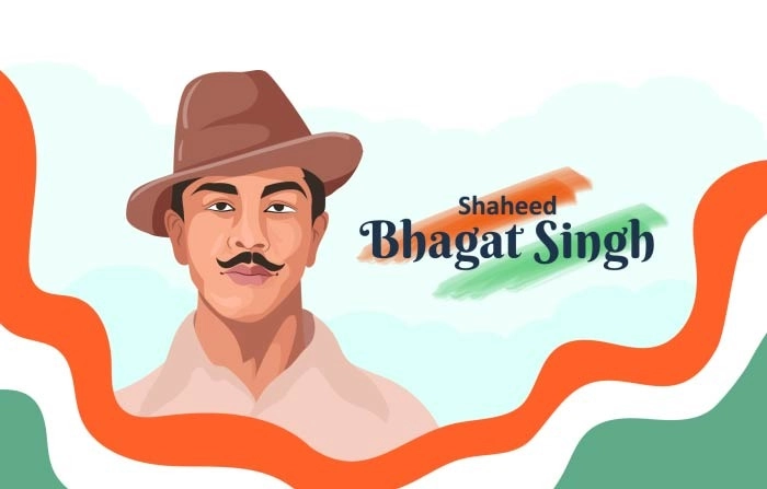 Stock Vector Illustration Of Indian Sikh Freedom Fighter Shaheed Bhagat Singh