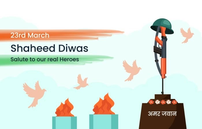 Vector Illustration Of Shaheed Diwas Martyr'S Day Stock Vector