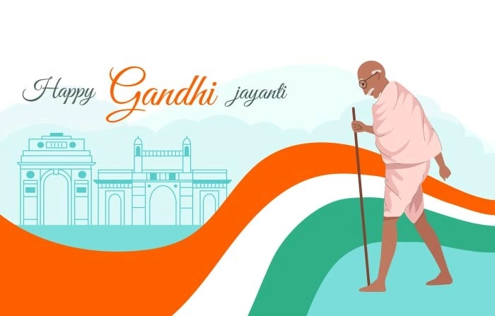 Happy Mahatma Gandhi Jayanti 2nd October Poster Vector Illustration Stock Vector Image