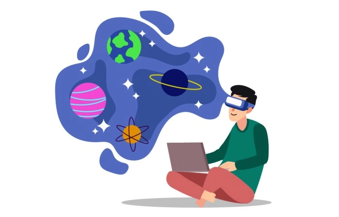 3D Icon Illustration Future Technology Cyberspace Vr Glasses Virtual Reality Illustration