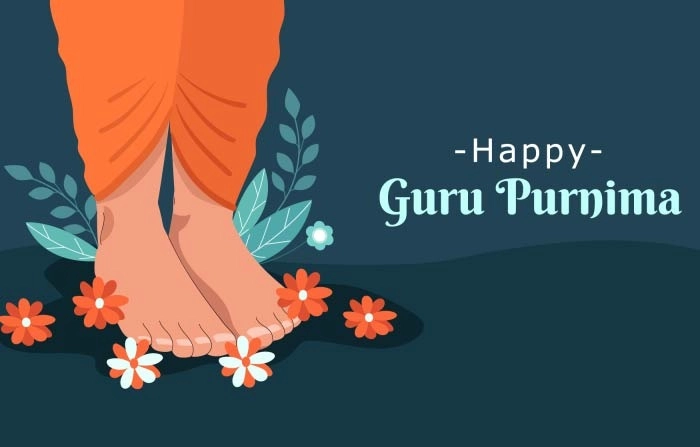Happy Guru Purnima Premium Vector Illustration Image
