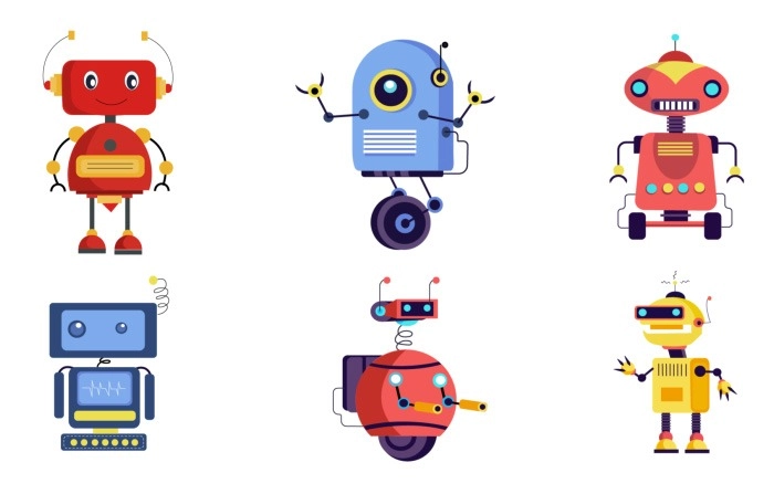 Best Vector Robot Character Illustration image