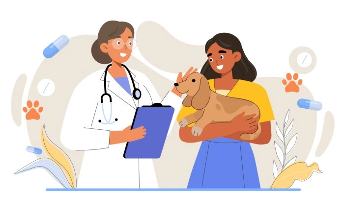 Pet Care Clinic Illustration image