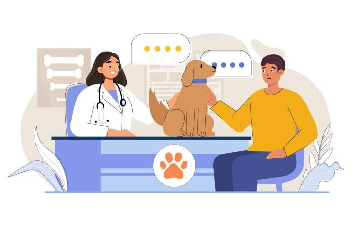 Best Vector Pet Care Clinic Illustration