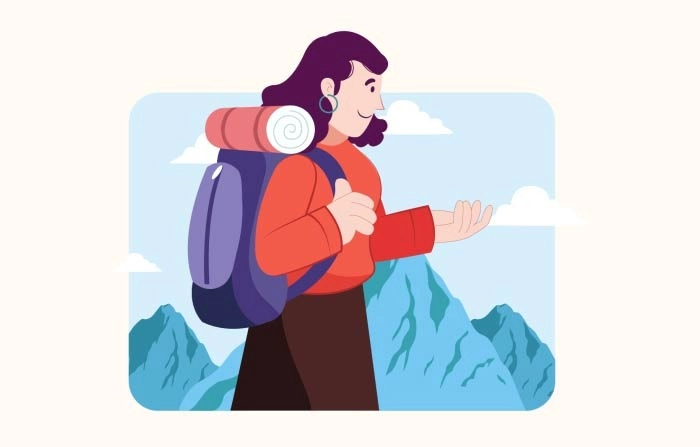International Mountain Day Illustration Vector Character