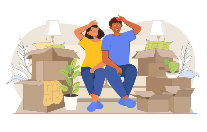 Packers And Movers 2D Illustration image
