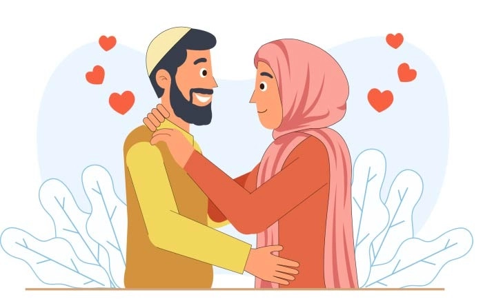 Get Creative And Eye Catching Islamic Wedding Illustration image