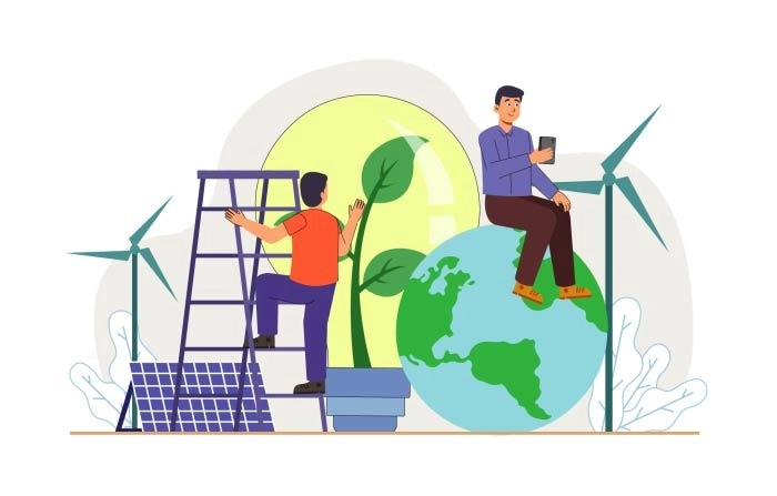 Premium Vector Renewable Energy Illustration image