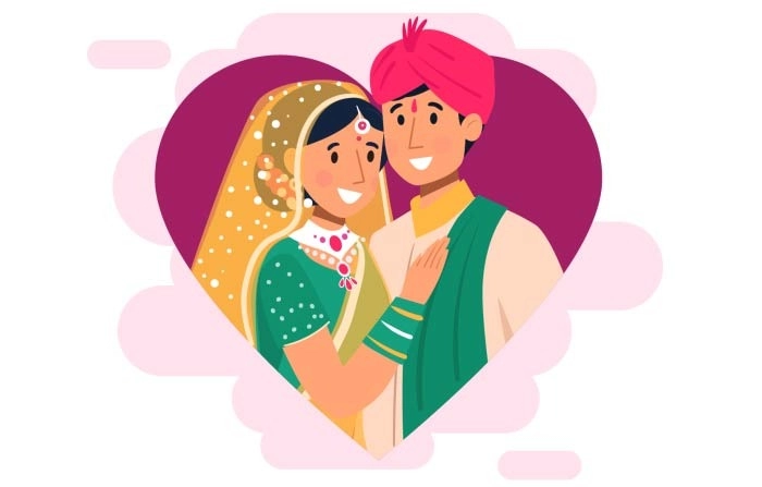 Indian Wedding Character Collection Illustration Premium Vector